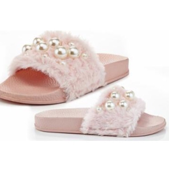 Henry Ferrera Shoes - Fur Slides